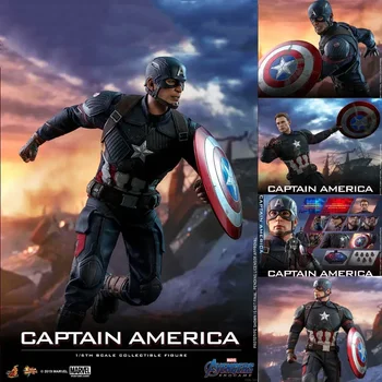 Stokta Orijinal HotToys MMS536 Kaptan Amerika Avengers 4 Endgame Marvel Aksiyon Figürü 31CM Koleksiyon Model Heykelcik Hediye