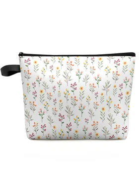 Suluboya Çiçek Yaprak Makyaj Çantası Kılıfı Seyahat Essentials Lady Kadınlar Kozmetik Çantaları Tuvalet Organizatör Çocuklar Depolama Kalem Kutusu