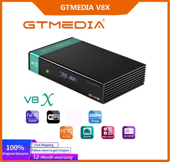 Sıcak satış GTMEDIA V8X Uydu Alıcısı DVB-S / S2 / S2X CA Kart TV Alıcısı Dijital Reseptör Desteği H. 265 için V8X TV Dekoder