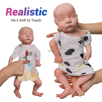 Tam Vücut Silikon Yeniden Doğmuş Bebek Bebek 18 inç 2.6 kg Gerçekçi Kız Erkek Bebekler Yumuşak Boyalı Gerçekçi çocuk oyuncakları