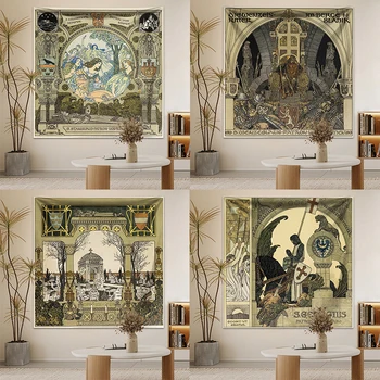 Tarot Marka Yatak Odası Goblen Güneş ve Ay Efsane Serisi Mat Goblen Oturma oda duvar dekorasyonu Kumaş Ev Ürünleri