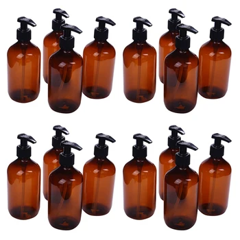 Terfi!16 Adet Yeni 500Ml pompa şişesi Makyaj Banyo Sıvı şampuan şişesi Seyahat Dağıtıcı Şişe Konteyner Sabun Duş Ge