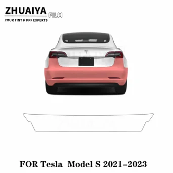 Tesla Model S için Arka Tampon PPF Boya Koruma Filmi 8mil 2021 2022 2023 araba vücut filmi