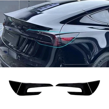 Tesla Modeli 3 Yayla 2024 Araba Arka Stop Lambası koruyucu film TPU Kuyruk Lambası Kapağı Sticker Trim Füme Siyah Parçaları