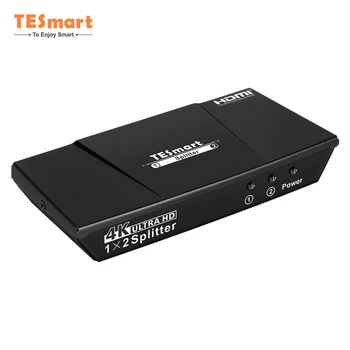 TESmart HDMI dağıtıcı Switcher HDTV TV için ADET Çift Monitör 1 in 2 out dönüştürücüler Akıllı EDID 4K60Hz HDMI dağıtıcı