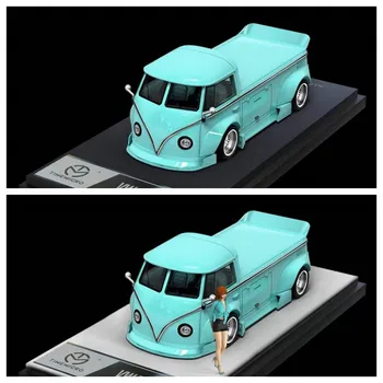TM Zaman Mikro 1: 64 T1 Geniş Vücut Pikap Tiffany Mavi pres döküm model araba