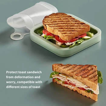 Tost Kutusu PP Plastik Sandviç Konteyner Taşınabilir Aperatif Yiyecek saklama kutusu Çalışma Okul yemek kabı