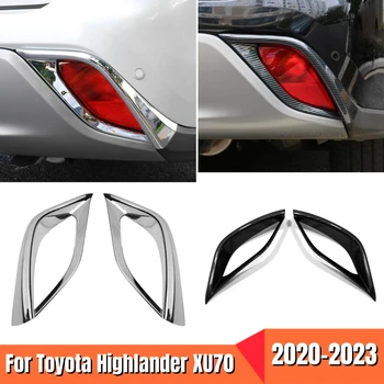 Toyota Highlander Kluger için XU70 2020 2021 2022 2023 Araba Arka Sis Lambası Kapağı Trim İşık Sis Lambası Kaş Sticker Aksesuarları