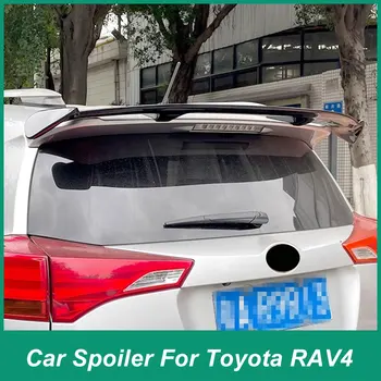 Toyota için RAV4 2016-2023 Arka Bagaj Iıd Spoiler Araba Üst Ve Kuyruk Kanat Dekorasyon Aksesuarları ABS Plastik Siyah Karbon Spoiler
