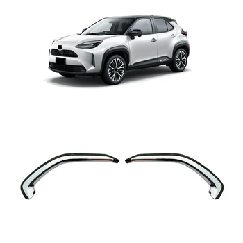 Toyota Yaris için Çapraz 2020 2021 Krom Ön Kaput Bonnet Izgara Dudak Kalıp kapağı Trim Grille Bar Garnitür Örgü Şekillendirici