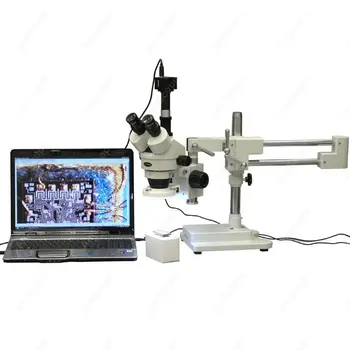 Trinoküler Stereo Mikroskop-AmScope Malzemeleri 3.5 X-90X LED Devre Muayene Trinoküler Yakınlaştırma Stereo Mikroskop + 3MP Kamera