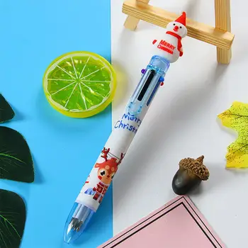 Tükenmez Kalemler Noel Tükenmez Kalemler Şenlikli Tasarımlar Pürüzsüz Yazma Kırtasiye Hediye Seti Öğrenciler Ofis Kullanımı için 6 Renk