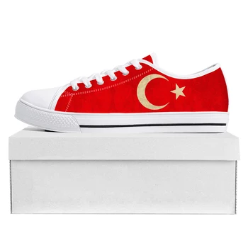 Türk Bayrağı Düşük Üst yüksek kaliteli ayakkabılar Mens Womens Genç Kanvas Sneaker Türkiye Prode Rahat Çift Ayakkabı Özel Ayakkabı