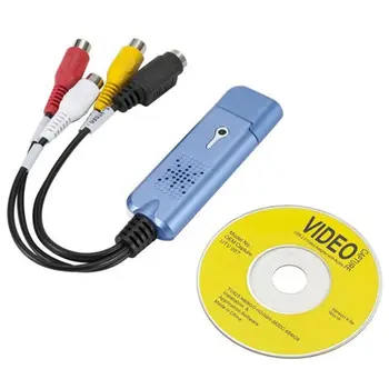 USB 2.0 Video Yakalama Kartı Cihazı, VHS VCR TV'den DVD'ye Dönüştürücü Mac OS X PC için Windows 7 8 10