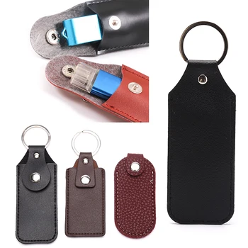USB durumda koruyucu çanta taşınabilir cep deri Anahtarlık Usb Flash sürücü için