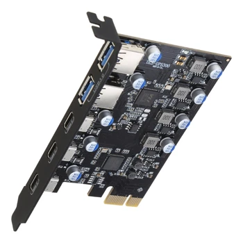 Usb PCIE Genişletme Kartı 5 Port PCI-E 5Gb USB3. 0 Tip C Yükseltici Adaptör