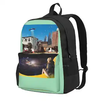 Uzay Peru Yeni Gelenler Unisex Çanta okul çantası Sırt Çantası Kolaj Sanat Uzay Peru Philadelphia Skyline