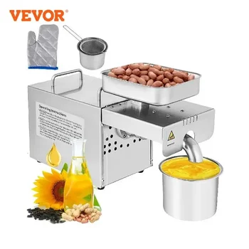 VEVOR Elektrikli Yağ Çıkarıcı Otomatik yağ baskı makinesi Ev ve Ticari Kullanım için Susam Kanola Ayçiçeği Tohumu Fıstık Ceviz