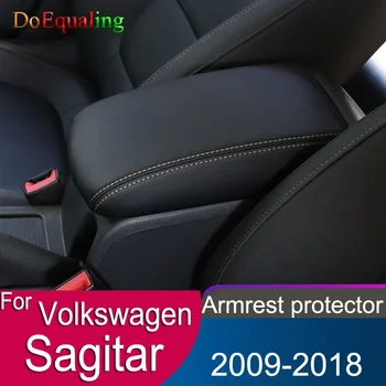 Volkswagen VW Sagitar için Araba Kol Dayama Konsol Kapak Yastık Destek Kutusu Üst Mat Astar Mat Durumda Araba tarzı 2009-2018
