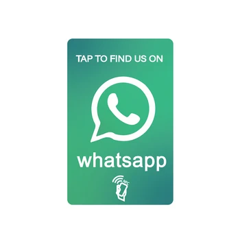 Whatsapp NFC Kart Hızlı Bağlantıya Ulaşmak için Dokunun PVC Malzeme Standart Kart Boyutu