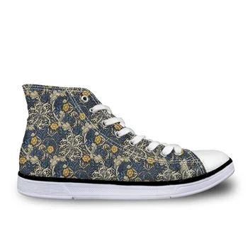 William Morris Pimpernel Baskı Düz vulkanize ayakkabı Çiçek Tasarım Spor Ayakkabı Kadın kanvas ayakkabılar Sonbahar Ayakkabı Zapatos
