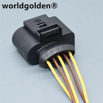 worldgolden 5 Pin 1.5 mm Araba Debimetre Kablo Demeti Su Geçirmez Soket VW Audi İçin 1-969920-1 6N0973805 1J0973705