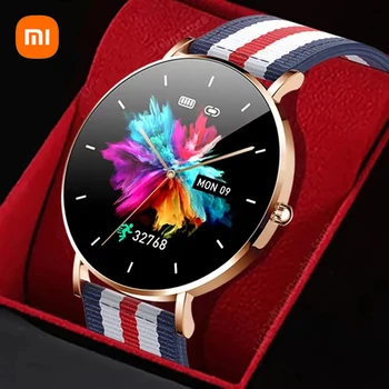 Xiaomi Mijia Ultra İnce Akıllı İzle Kadınlar 1.36 inç AMOLED HD Piksel Ekran Her Zaman Bluetooth Çağrı Hatırlatma Kalp Hızı Smartwatch