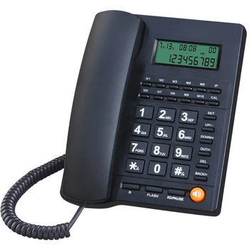 Y1UB Kablolu Sabit Telefon Büyük Düğme Sabit Telefonlar Arayan Kimliği ile Sabit Telefon Ofis Otel için Receptioni