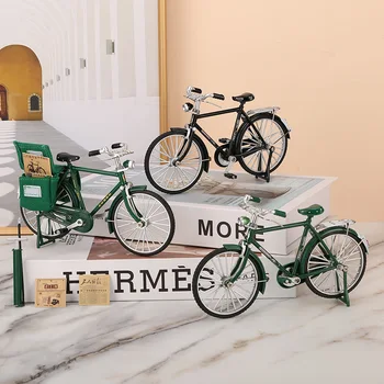 Yaratıcı Model Simülasyon Demir Bisiklet Dekorasyon Masaüstü Dekorasyon Eski Vintage Bisiklet Modeli El Yapımı Mini Bisiklet