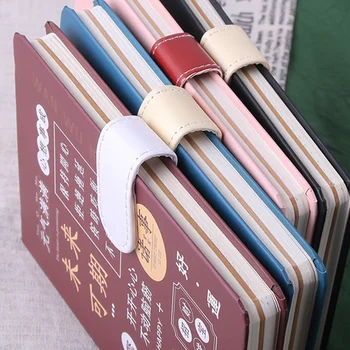 Yaratıcı PU deri A6 ciltli manyetik toka hesap kitap öğrenci dizüstü renkli sayfa kalınlaşmış kağıt Not Defteri