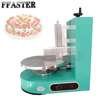 Yarı Otomatik Yuvarlak Kek Krem Kaplama dolum makinesi Kek Ekmek Krem Dekorasyon Serpme Makinesi Doğum Günü için