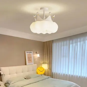 Yatak odası Kolye Lamba LED Tavan Lambası Yaratıcı Taç çocuk Odası Lamba Son Modern Krem Tarzı Kabak Dekoratif Lamba