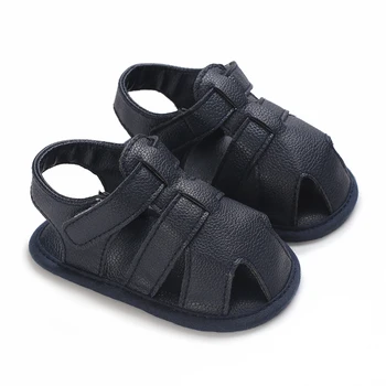 Yaz Bebek Erkek yürüyüş ayakkabısı Yumuşak Bez Taban Bebek Ayakkabıları Sandalet Erkek Bebek Kirli Dayanıklı Sandalet