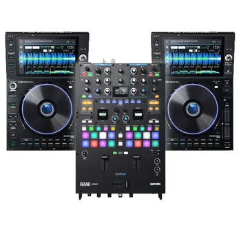 YAZ satışları FIRSATLARDA İNDİRİM İNDİRİMLİ satışlar Denon DJ SC6000 Oyuncular + Denon DJ X1850 Mikser ve Kapaklar Paketi