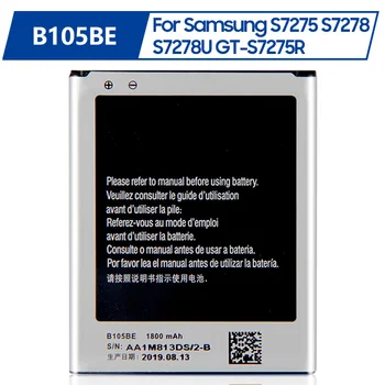 Yedek Telefon Pil B105BE Samsung S7275 S7278 S7278U GT-S7275R şarj edilebilir pil 1800mAh