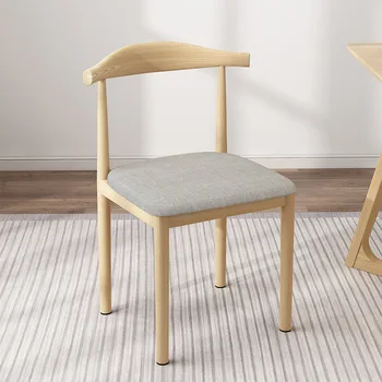 Yemek Sandalyesi Tabure Ev Öğrenci çalışma masası Sandalye Modern Minimalist Restoran Sandalye Demir Sanat Öküz Boynuz Sandalye