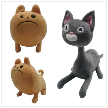 Yeni 2023 2 adet / takım Erişte ve Topuz peluş oyuncaklar Sevimli Yumuşak Dolması Anime Kedi ve Köpek Ev Odası Dekor Bebek Çocuk doğum günü hediyesi