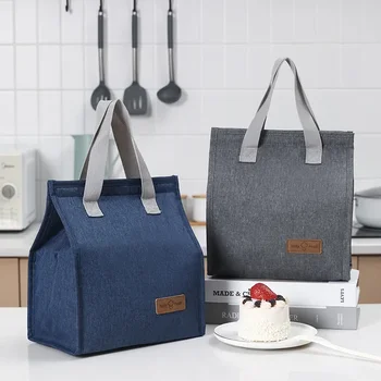 Yeni bento yalıtım çantası taşınabilir Oxford kumaş bento çantası öğrenci öğle yemeği çantası taşınabilir piknik buz paketi