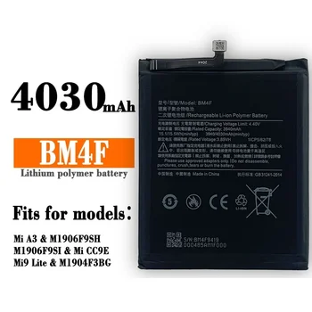 Yeni BM4F 4030mAh Pil İçin Xiaomi mi mi A3 CC9 CC9e mi 9 Lite Yüksek Kaliteli Telefon Yedek Piller
