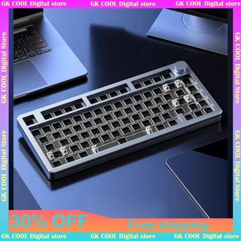 Yeni Hi8 Kiti 75 % Layuout Özelleştirme Conta Yapısı Mekanik Klavye RGB Arkadan Aydınlatmalı Hot-plug Oyun Klavyesi Topuzu ile