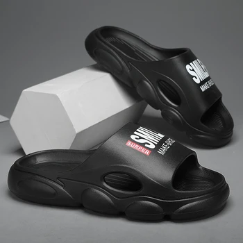 Yeni Yaz Sneaker Terlik Erkekler İçin Kalın Alt Platformu Slaytlar Yumuşak Eva İçi Boş Erkek Sandalet Rahat plaj terlikleri Ayakkabı