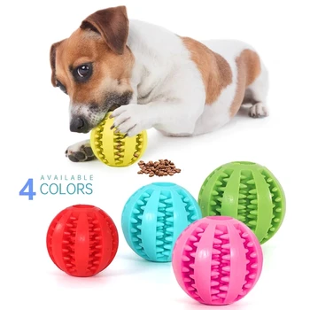 Yeni Yumuşak Pet Köpek Oyuncak Top İnteraktif Esneklik Topu Köpek Çiğnemek Oyuncak Diş Temiz Lastik Top Oyuncaklar Köpekler İçin Davranır Gıda Dağıtıcı
