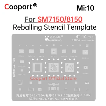 Yeni Çip BGA Reballing Stencil İçin Xiaomi 9 K20 Pro K20Pro SM7150 RAM SM8150 CPU PM7150 PM8150 PM7150L Güç ıc Teneke Net Tamir