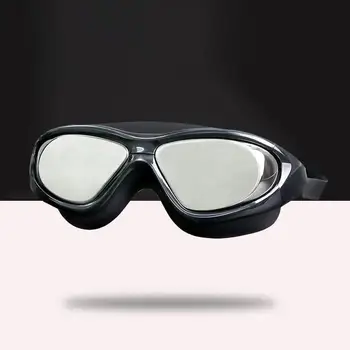 Yetişkinler Elektrolizle su Geçirmez yüzme gözlükleri Kadınlar Büyük Çerçeve Yüzmek Gözlük Anti Sis UV koruma Dalış Su spor gözlüğü