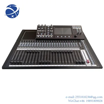YYHC Fase Teslimat T 24 Profesyonel DJ DSP Dijital 24 Kanal Ses ses mikseri Taşınabilir Canlı Ses Konsolu Video Amplifikatör