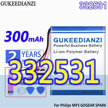 Yüksek Kapasiteli GUKEEDIANZI Pil 332531 300mAh Philips İçin MP3 GOGEAR SPARK 2GB 4GB Dijital Piller