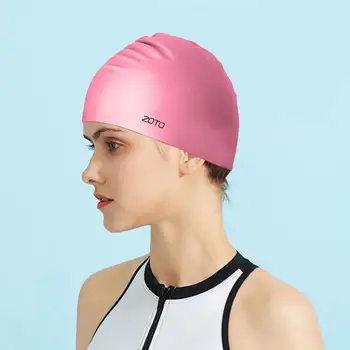 Yüzmek Şapka Yumuşak kulak koruyucu Yüzmek Şapka Düz Renk yüzme havuzu Şapka kaymaz Yüzme Havuzu Şapka Yüzme Dişliler