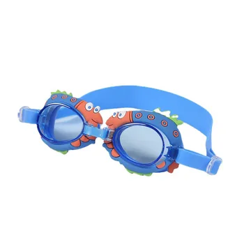 Çocuk Hd yüzme gözlükleri Silikon PC Unisex Su Ve Sis Geçirmez Göz koruyucu yüzme gözlükleri ile 3D Stereoskopik Daire