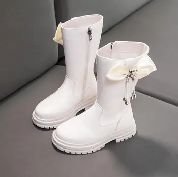 Çocuk Yüksek Top Sneakers kar ayakkabıları Sonbahar Kış asker botu Toddler Kız Chelsea Çizmeler İngiliz Kar Botları Çocuklar için Sneakers