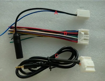 ÜCRETSİZ KARGO 3.5 MM Aux Ses Kablosu adaptör fiş Kablo Demeti Dişi CD Kuyruk Kulesi Kablo Demeti KABLOLARI Toyota Corolla için
